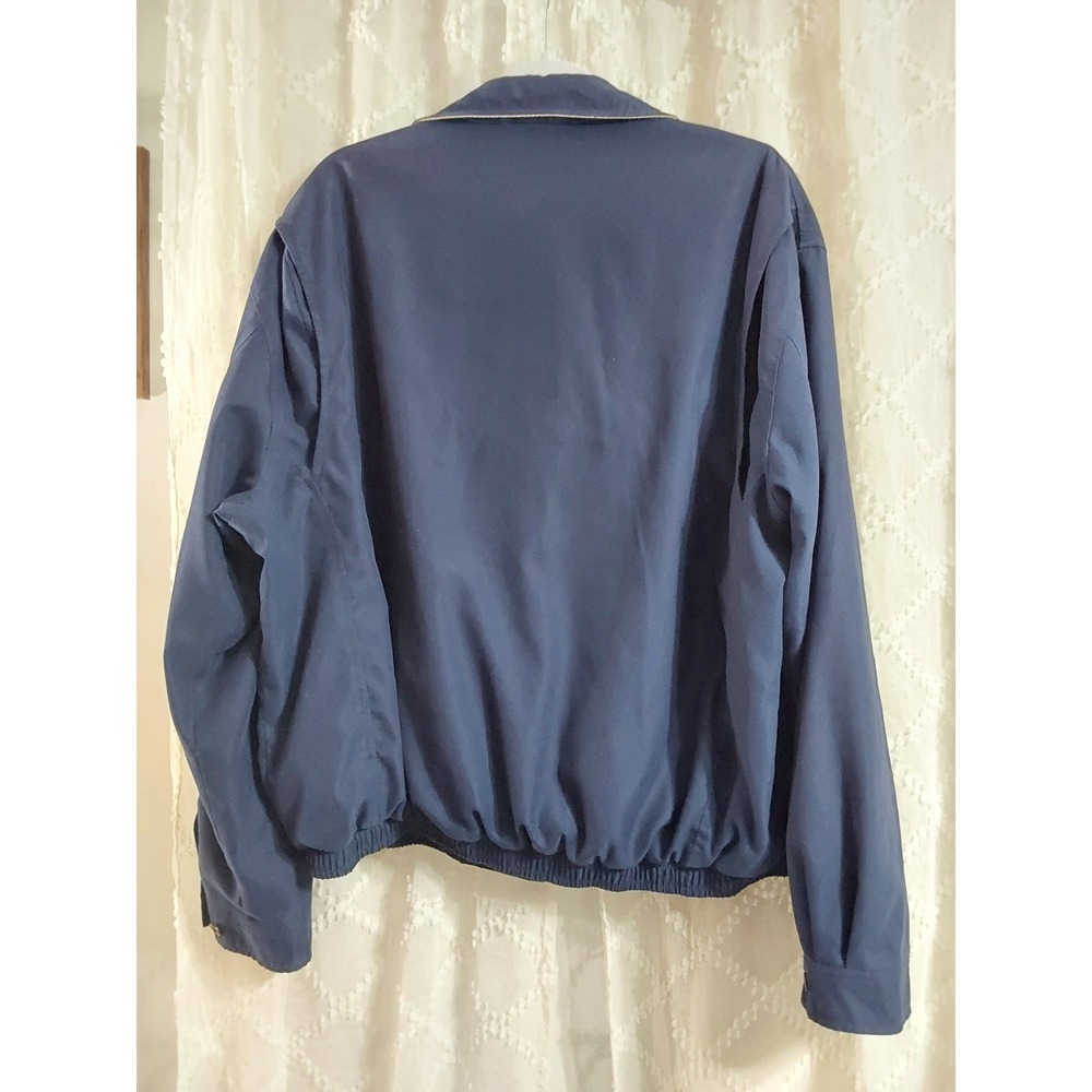 Mens XL Polo Ralph Lauren Navy Blue Harrington Jacket Full Zip‎ Windbreaker - Picture 3 of 3
